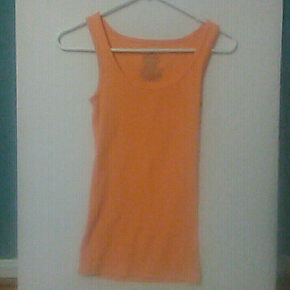 × neon orange faded glory tank top ×